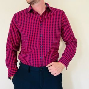 DENIM & FLOWER casual Button down Plaid shirt